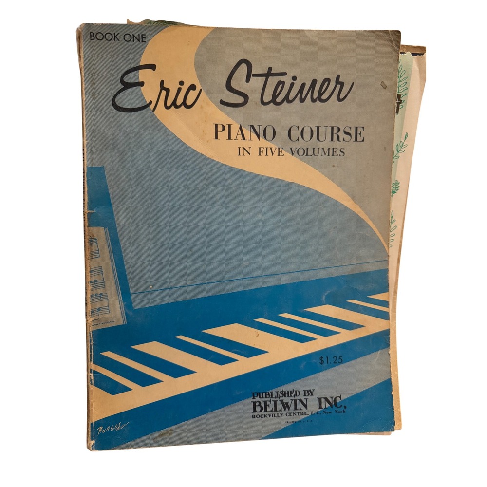Vintage 1960 Eric Steiner Piano Course Book One Belwin Inc Sheet Music Grade 1